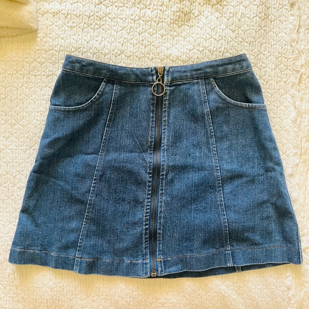 Denim skirt | dreamers | front zip